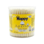 Happy Safe & Clean Cotton Buds Paper Stick 200Pcs Box