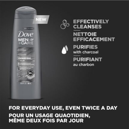 Dove Men +Care Shampoo Charcoal 355Ml