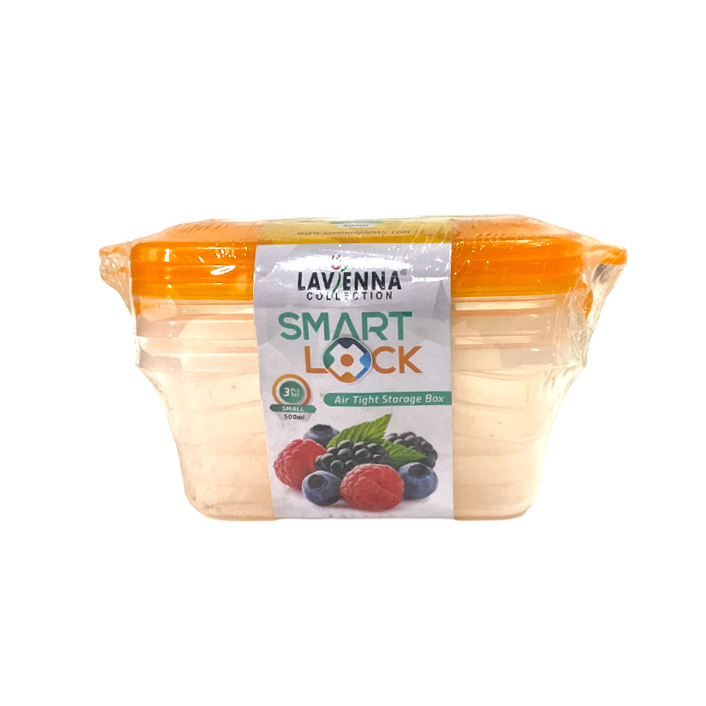 Lavenna Smart Lock Air Tight Box 500Ml 3Pcs Lavenna Smart Lock Air Tight Box 500Ml 3Pcs