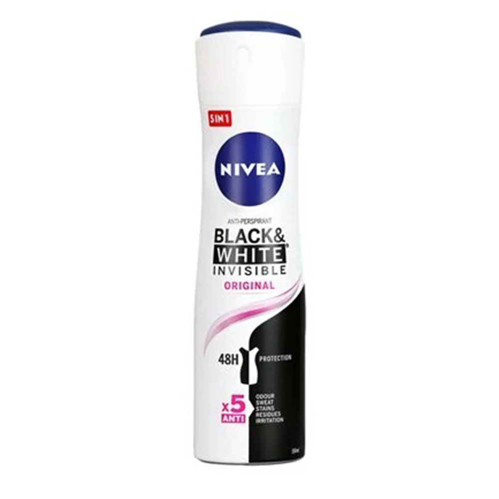 Nivea Black & White Invisible Original Deodrant Spray 150Ml Nivea Black & White Invisible Original Deodrant Spray 150Ml